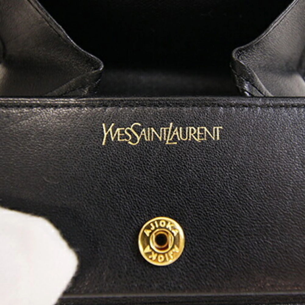 Saint Laurent Wallet/Coin Case, Black Leather, Mini Wallet, Compact YSL Old S... - Picture 4 of 7
